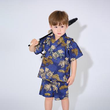 甚平スーツ(金獅子)【日本製】