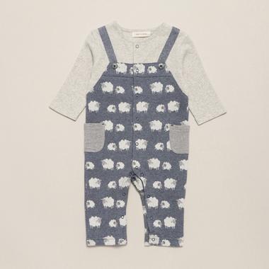 【オーガニック】ジャカードカバーオール