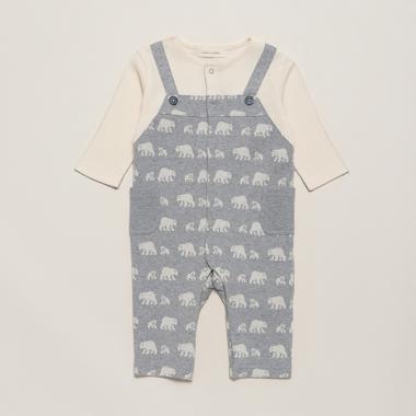 【オーガニック】ジャカードカバーオール