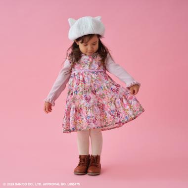 【ハローキティ】パッチワークハーツワンピース