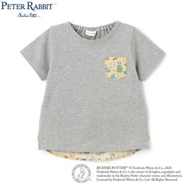 『ピーターラビット（TM）』リバティ切替半袖Tシャツ