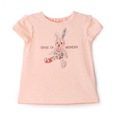 リバティウサギアップリケＴシャツ