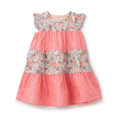 サスティナリバティパッチワークワンピース