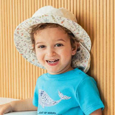 【オーガニック】リバティBOYS日除け帽子