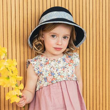 ウォッシャブルブレードリバティリボン帽子