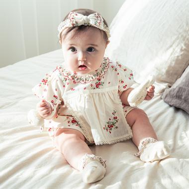 【オーガニック】野イチゴベビースーツ