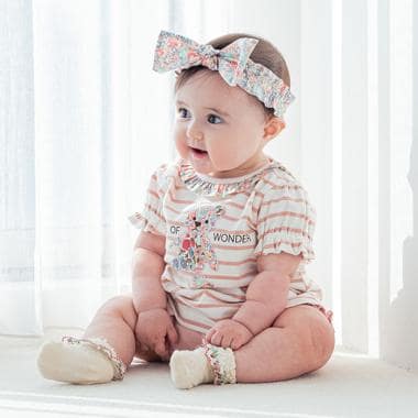 リバティアップリケクマベビースーツ