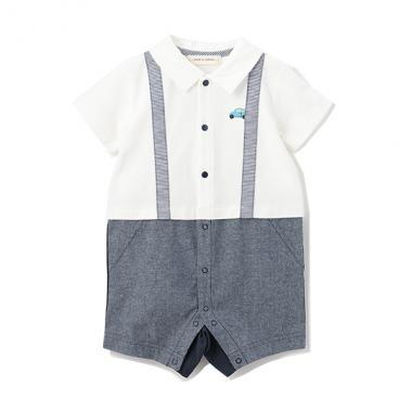 ポロ衿ショートオール