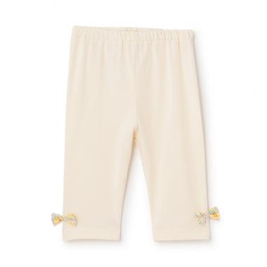 【オーガニック】リバティリボン7分丈レギンス【日本製】