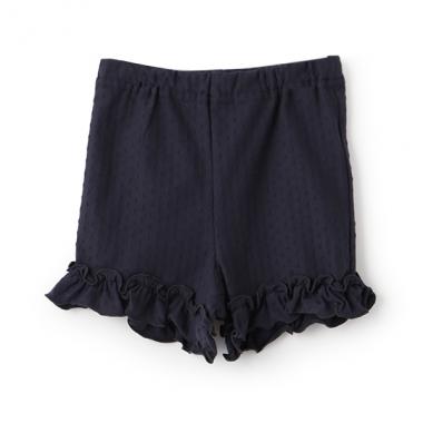 裾フリル一分丈レギンス