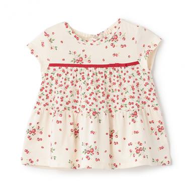 【オーガニック】野イチゴティアードチュニック【日本製】