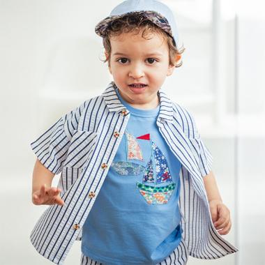 接触冷感リバティヨットTシャツ