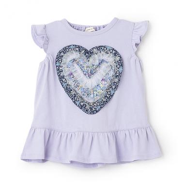 リバティフリルハート袖なしTシャツ