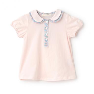 小花柄コンビブラウス