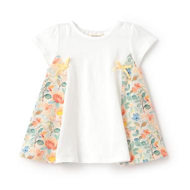 花柄キリカエチュニック