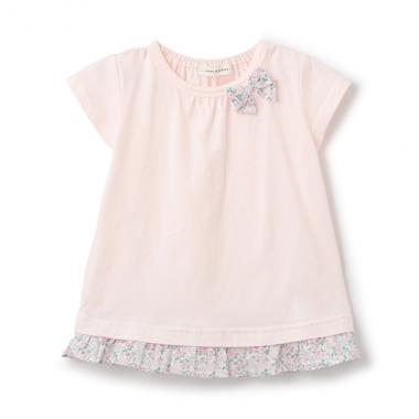 小花柄リボンTシャツ