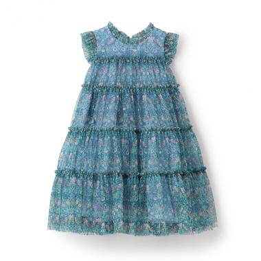 リバティプリントチュールドレス【日本製】