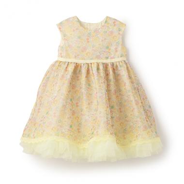 リバティプリントオーガンジードレス【日本製】