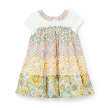 リバティパッチワークワンピース【日本製】