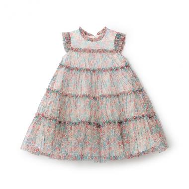 リバティプリントチュールドレス