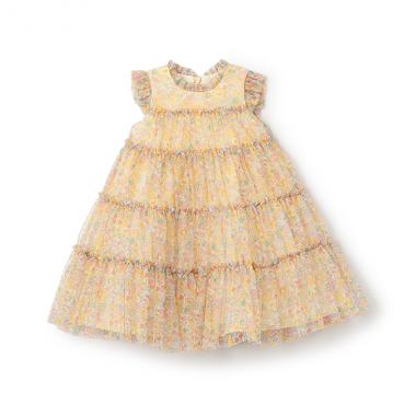 リバティプリントチュールドレス