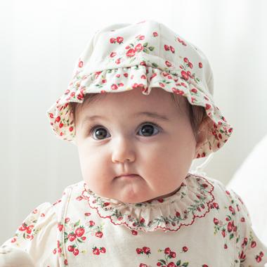 【オーガニック】☆野イチゴフラワー帽子