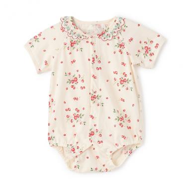 【オーガニック】野イチゴボディスーツ【日本製】