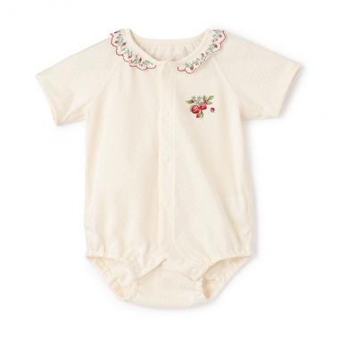 野イチゴシシュウボディスーツ【日本製】