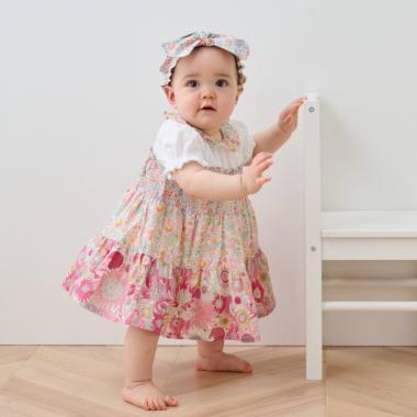 【オーガニック】リバティパッチワークワンピーススーツ【日本製】