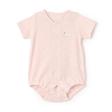 【オーガニック】シロクマボーダーボディスーツ【日本製】