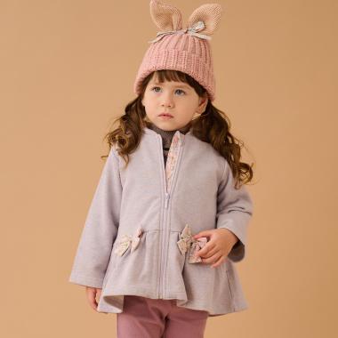 ラメ裏毛ジップアップパーカ