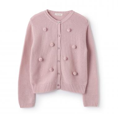 ポンポンカーディガン【日本製】