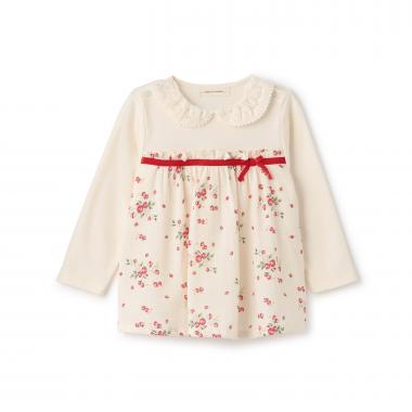 【オーガニック】野イチゴ長袖チュニック【日本製】