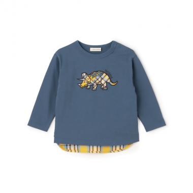 恐竜アップリケ長袖Tシャツ