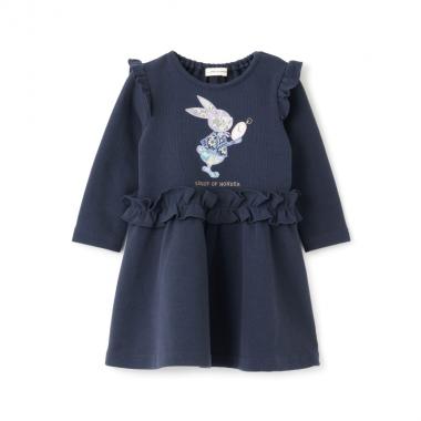 リバティウサギ時計ワンピース