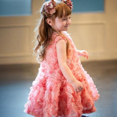 フラワーテープフリルドレス