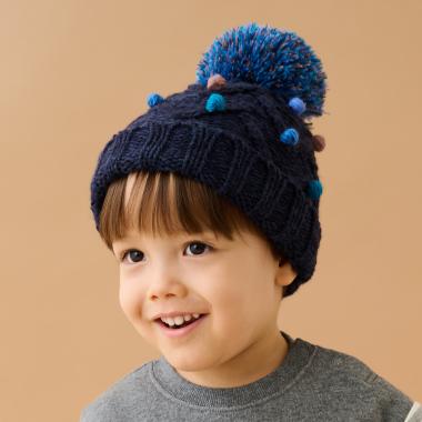 ポコポコニット帽子