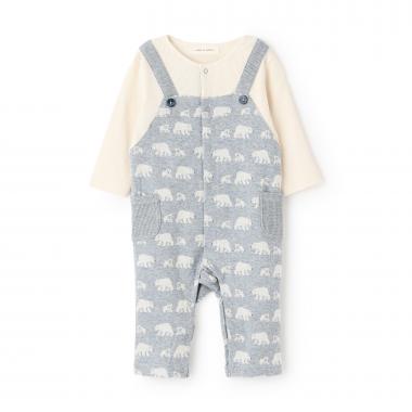 【オーガニック】ジャカードカバーオール