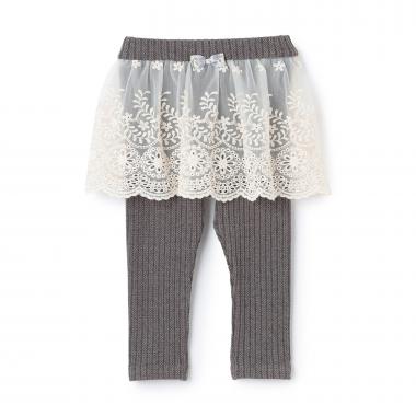 ケーブルチュールレースレギンス