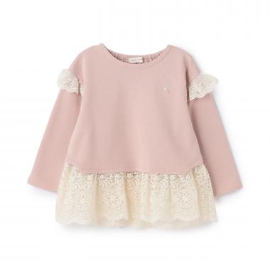 裾チュールレースチュニック