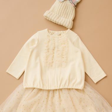 キラキラドットフリルプルオーバー