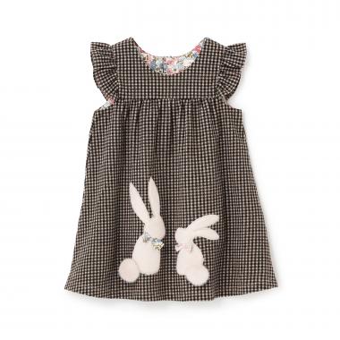 ウサギアップリケジャンパースカート