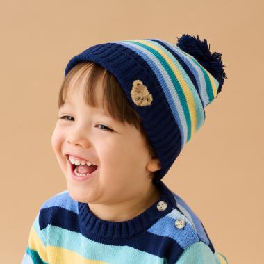 マルチボーダーニット帽