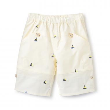 ヨット刺しゅうハーフパンツ