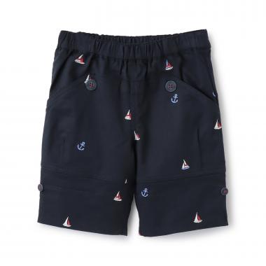 ヨット刺しゅうハーフパンツ