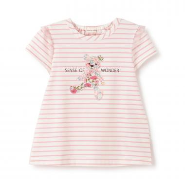 リバティクマアップリケ半袖Tシャツ