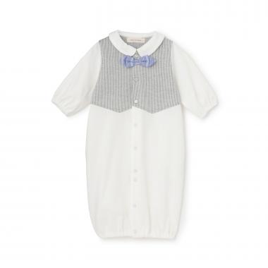 ストライプベスト2WAYオール【オーガニック】【日本製】