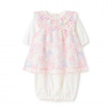 アジサイレースエプロンつき2WAYオール【オーガニック】