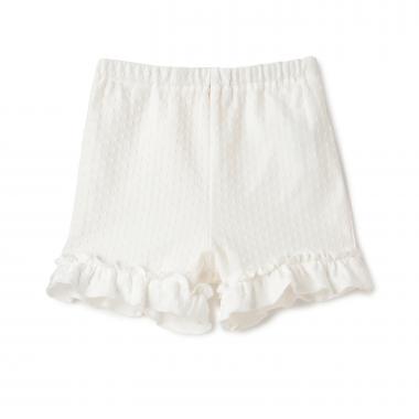 裾フリル一分丈レギンス