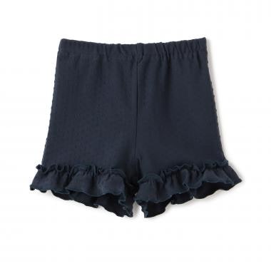 裾フリル一分丈レギンス